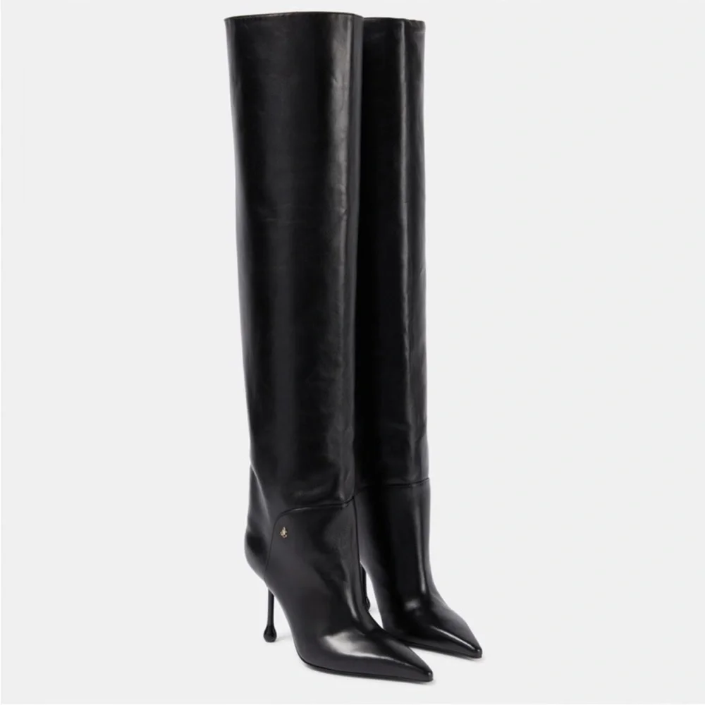 New Jimmy Choo Cycas 95 leather over-the-knee boots 37 $2,050